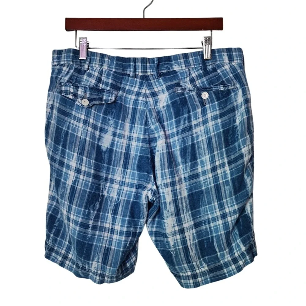 POLO RALPH LAUREN India Madras Linen Plaid Old Money‎ Preppy Shorts 35
